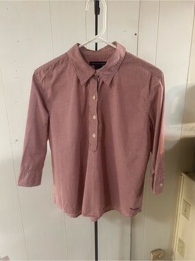 Abercrombie & Fitch Check Button-Front Blouse